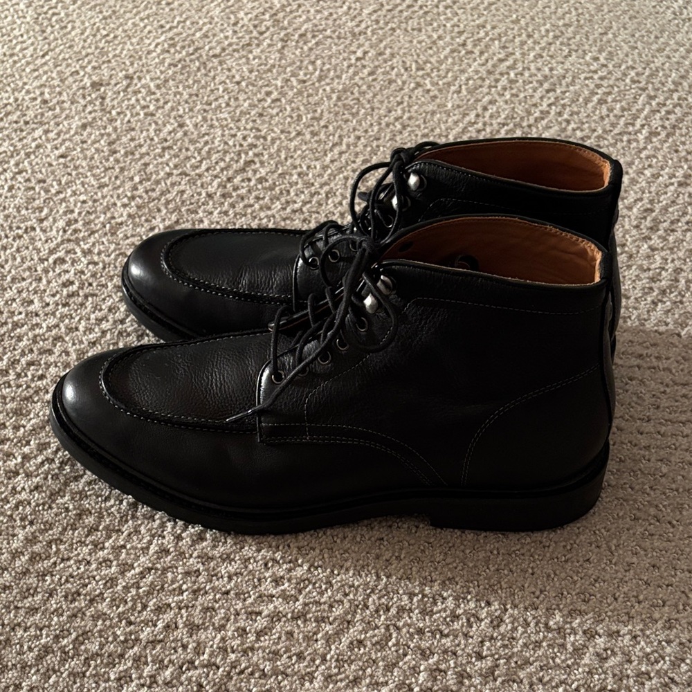 Warfield & Grand Ogden Dark Leather Lace-Up Boots - Picture 3 of 5